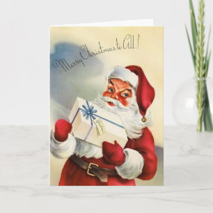 Old Fashioned Vintage Victorian Merry Christmas Holiday Card
