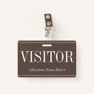 Old Fashioned "VISITOR" Badge