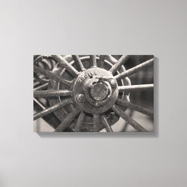 Old Fashioned Wagon Wheel Canvas Print (Front)