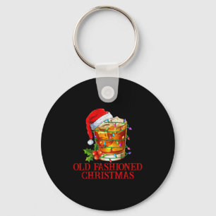 Old Fashioned Whiskey Christmas Funny Bourbon Tail Keychain