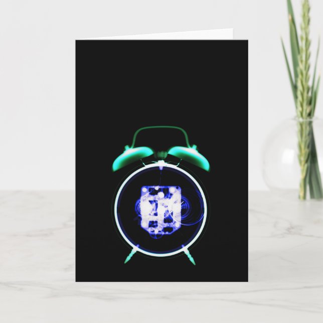 Old Fashioned X-Ray Clock Original Negative Card (Front)