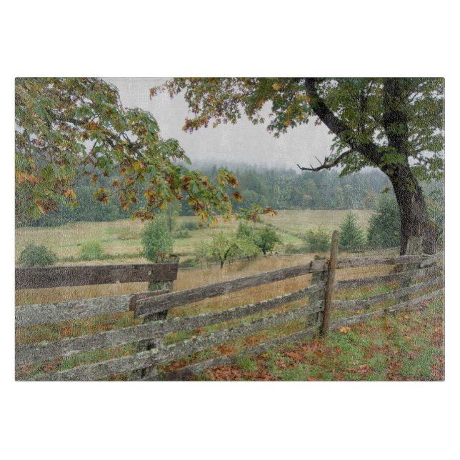 Old Fence On A Farm Cutting Board (Front)