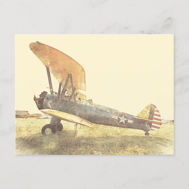 Old Fighter Biplane Airplanes Postcard (Front)