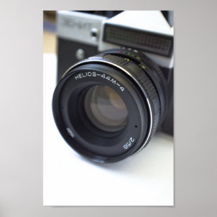 Old film camera poster