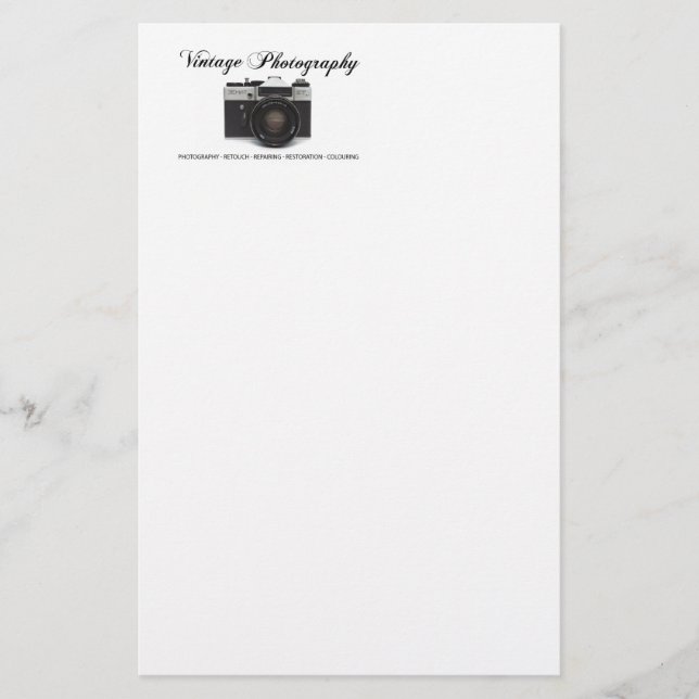 Old film camera stationery (Front)