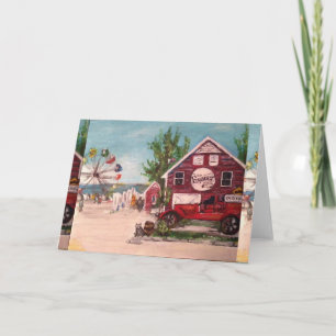 Old Firehouse, Geneva Painting on Greeting Card