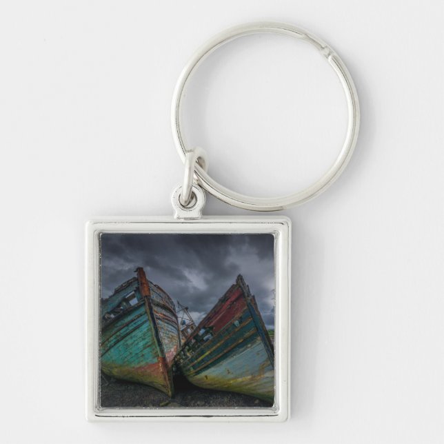 Old Fishing Boats Keychain (Front)