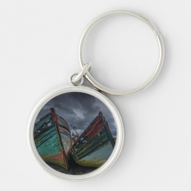 Old Fishing Boats Keychain (Front)