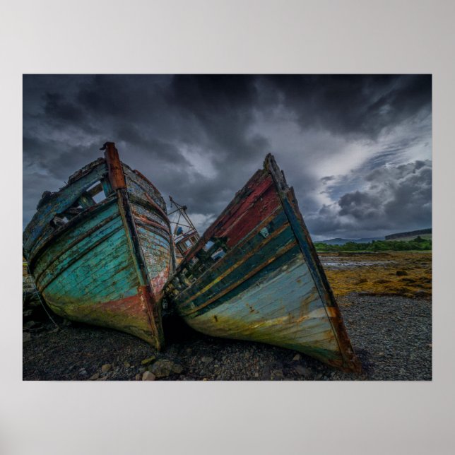 Old Fishing Boats Poster (Front)