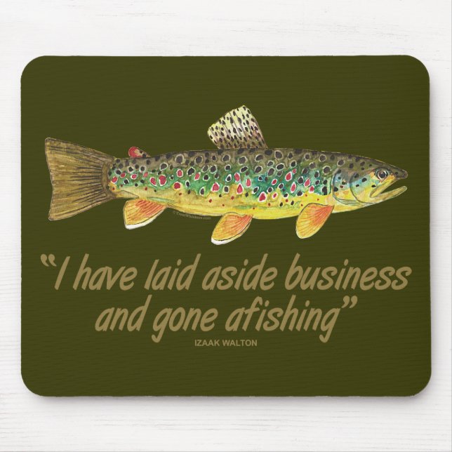Old Fishing Words Mouse Pad (Front)