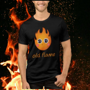 Old Flame – Cute Punny Flame Design Tri-Blend Shirt