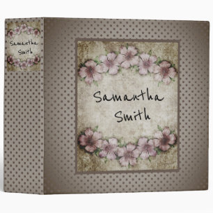 Old floral Wallpaper Binder