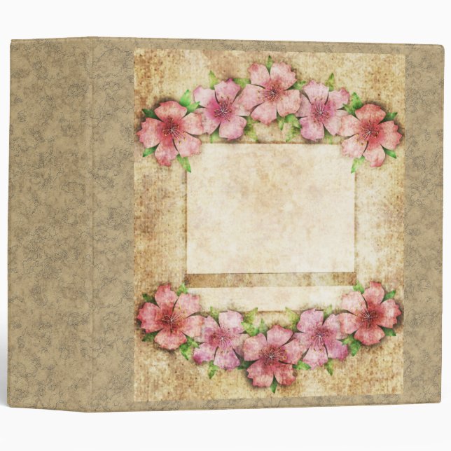 Old floral Wallpaper Binder (Front/Spine)