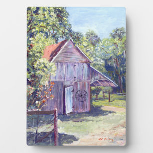 Old Florida Barn Rustic Acrylic Painting Plaque