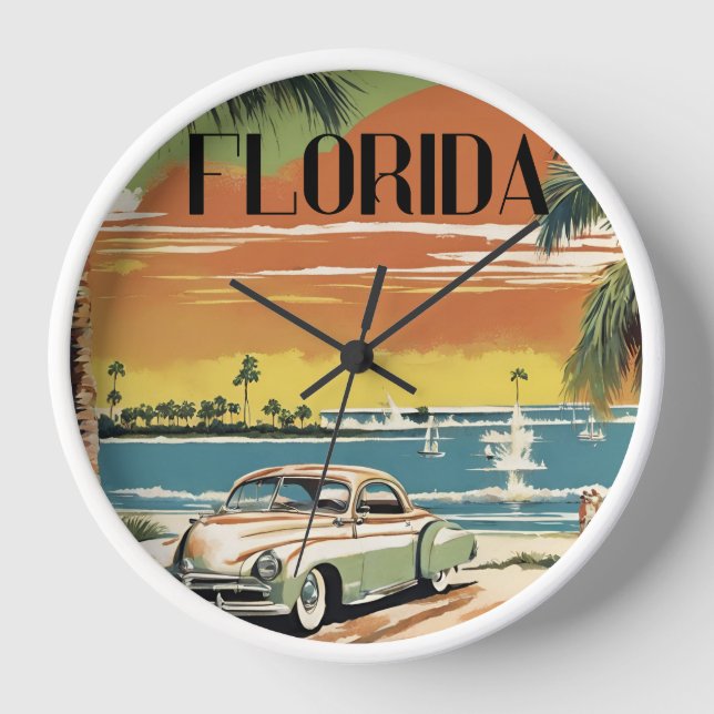 Old Florida Wall Clock (Front)