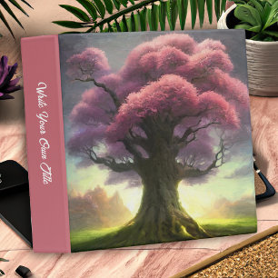 Old Flowering Pink Fantasy Tree Binder