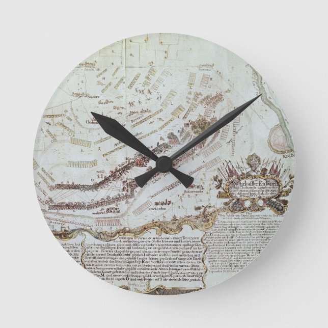 Old Fort Gaut, Calcutta, 1810 (litho) Round Clock (Front)