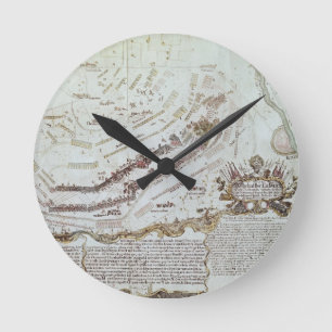 Old Fort Gaut, Calcutta, 1810 (litho) Round Clock