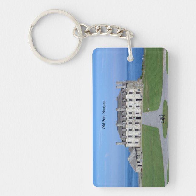 Old Fort Niagara Barracks acrylic key chain (Front)