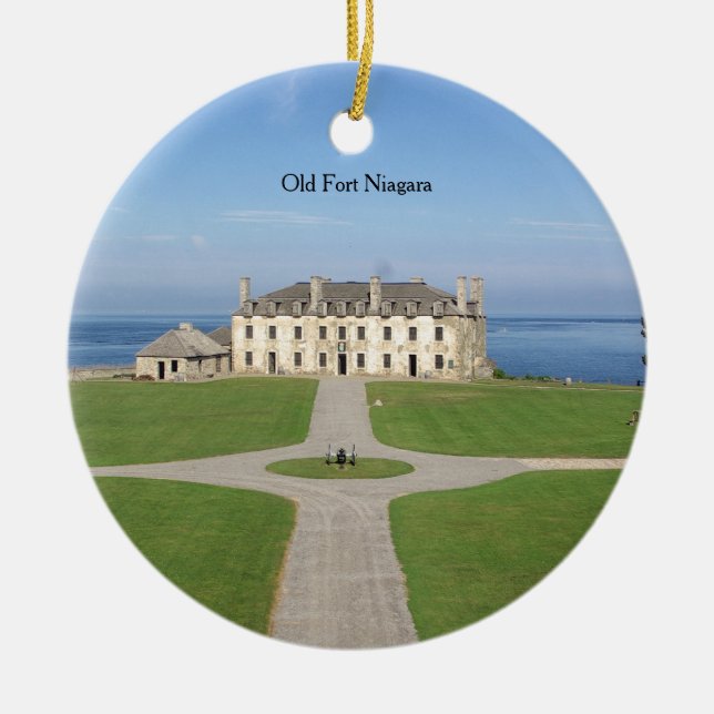 Old Fort Niagara Barracks ceramic ornament (Front)