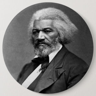 Old Fr3d3rick Bailey Douglas African American Hero 6 Inch Round Button