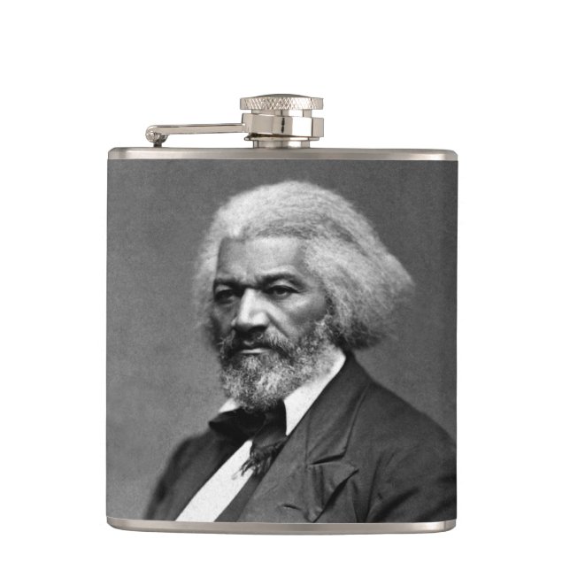Old Fr3d3rick Bailey Douglas African American Hero Hip Flask (Front)