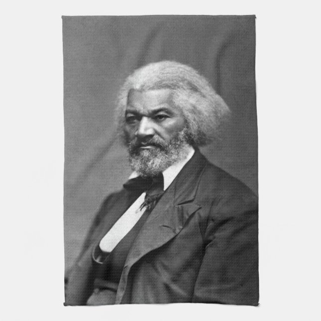 Old Fr3d3rick Bailey Douglas African American Hero Kitchen Towel (Vertical)