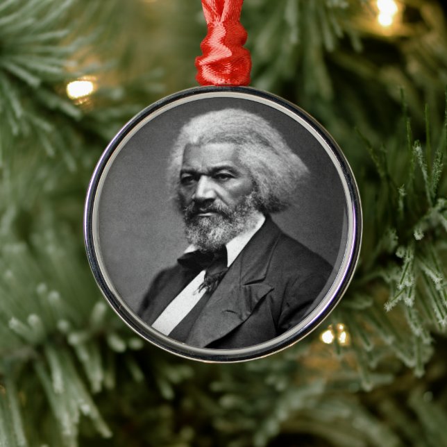 Old Fr3d3rick Bailey Douglas African American Hero Metal Ornament (Tree)