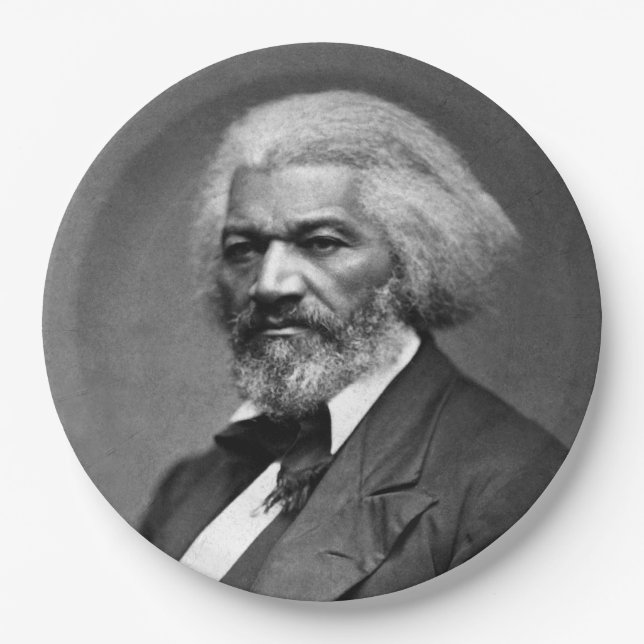 Old Fr3d3rick Bailey Douglas African American Hero Paper Plate (Front)