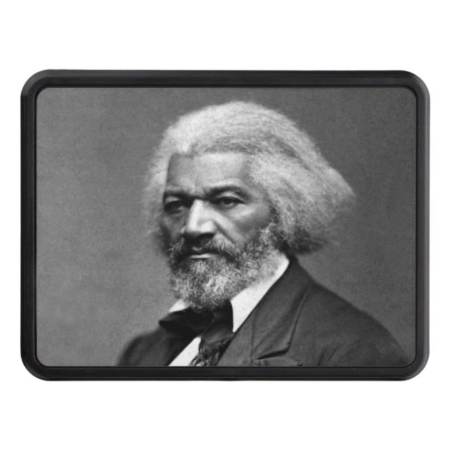 Old Fr3d3rick Bailey Douglas African American Hero Trailer Hitch Cover (Front)