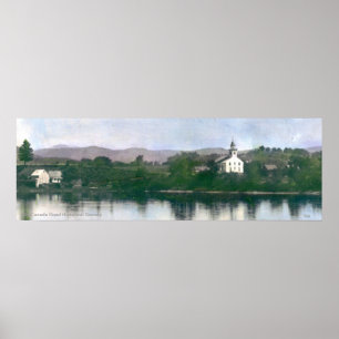 Old Free Meeting House at Bingham, Maine Poster