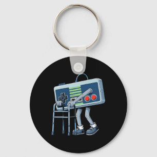Old Gamer Retro Video Game Old Gamer 80s Funny For Keychain