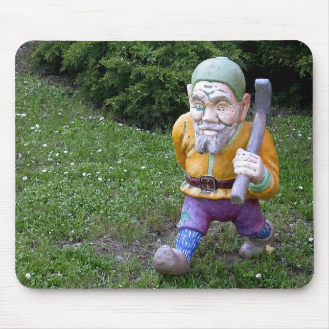 Old Garden Gnome Pitman Mouse Pad (Front)