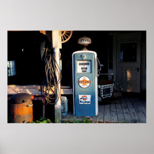 Old gas pump photo poster