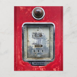 Old Gas Pump Postcard
