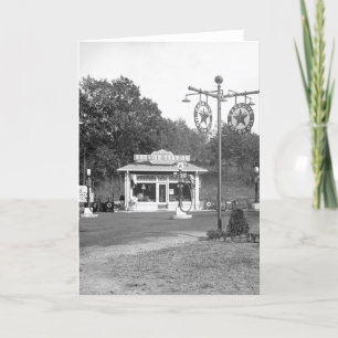Old gas station, 1925 card