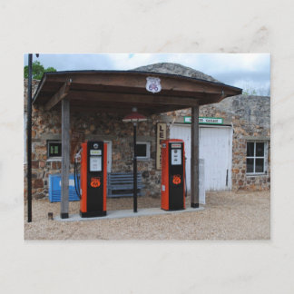 Old Gas Station on Route 66 Postcard