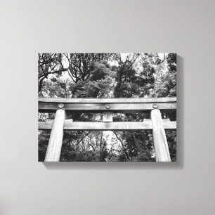 Old gate at Meiji Shrine in Yoyogi Park in Tokyo Canvas Print