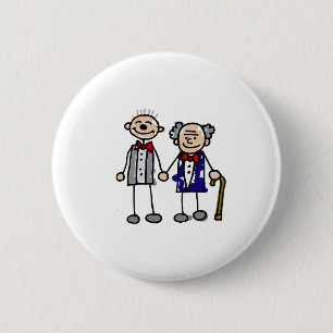 Old Gay Couple 2 Inch Round Button