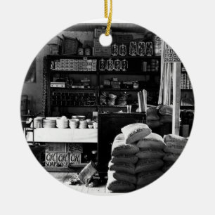 OLD GENERAL STORE CERAMIC ORNAMENT
