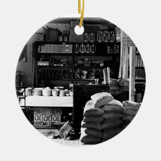 OLD GENERAL STORE CERAMIC ORNAMENT (Front)