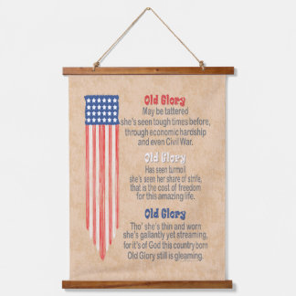 Old Glory 24 Stars on Blue Field Red White Stripes Hanging Tapestry