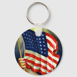 Old Glory American Flag Keychain