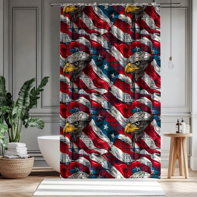 Old Glory Curtain Eagle Accent for July Fourth (Old Glory Curtain Eagle Accent for July Fourth)
