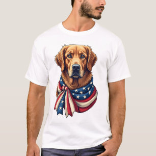 Old Glory Golden Retriever Vintage Shirt 2