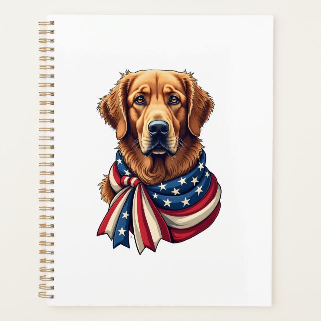 Old Glory Golden Retriever Vintage Shirt 2 (Devant)