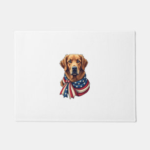 Old Glory Golden Retriever Vintage Shirt 2 Doormat