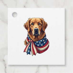 Old Glory Golden Retriever Vintage Shirt 2 Favour Tags