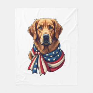 Old Glory Golden Retriever Vintage Shirt 2 Fleece Blanket