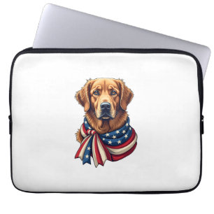 Old Glory Golden Retriever Vintage Shirt 2 Laptop Sleeve
